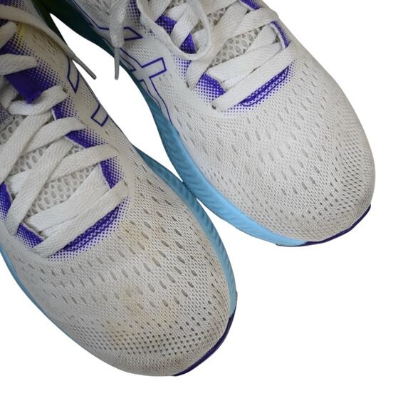 ASICS Womens 8 Gel Excite 8 Sneaker White Blue Purple F130221 - Picture 6 of 9